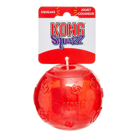 Squeezz Extra Large Ball Dog Toy with Recessed Squeaker, Assorted Color